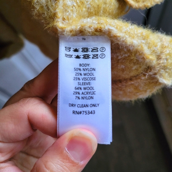 Cynthia Rowley Mustard Sweater Cardigan XS - Picture 5 of 5